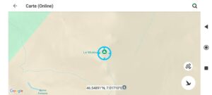 Carte GPS centrée sur le Moléson dans PeakFinder, application de repérage pour les photographes de montagne.